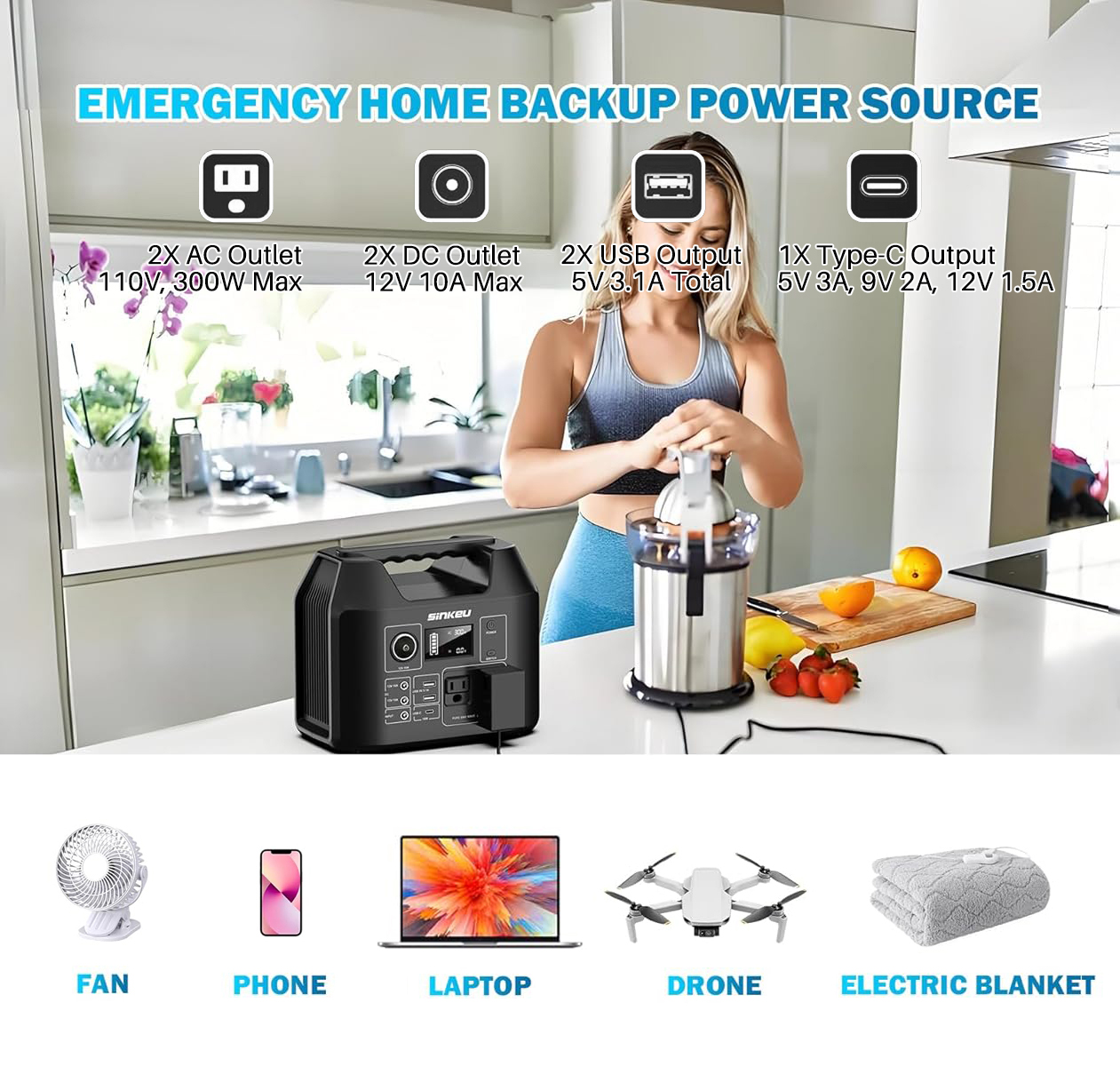 محطة طاقة محمولة 300 واط، مولد - مراجعة Lifepo4 Battery Pack وسعره