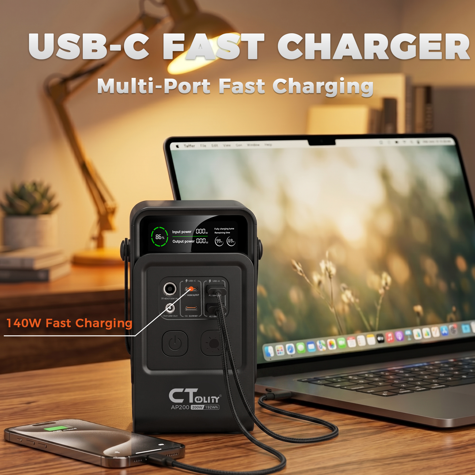 محطة طاقة محمولة CTOLITY AP200 - مراجعة Lifepo4 Battery Pack وسعره