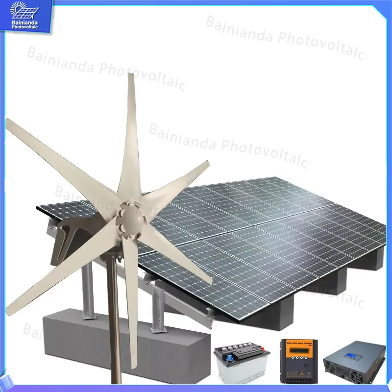 مجموعة توربينات الرياح العمودي - مراجعة Wind Solar Hybrid Kit وسعره