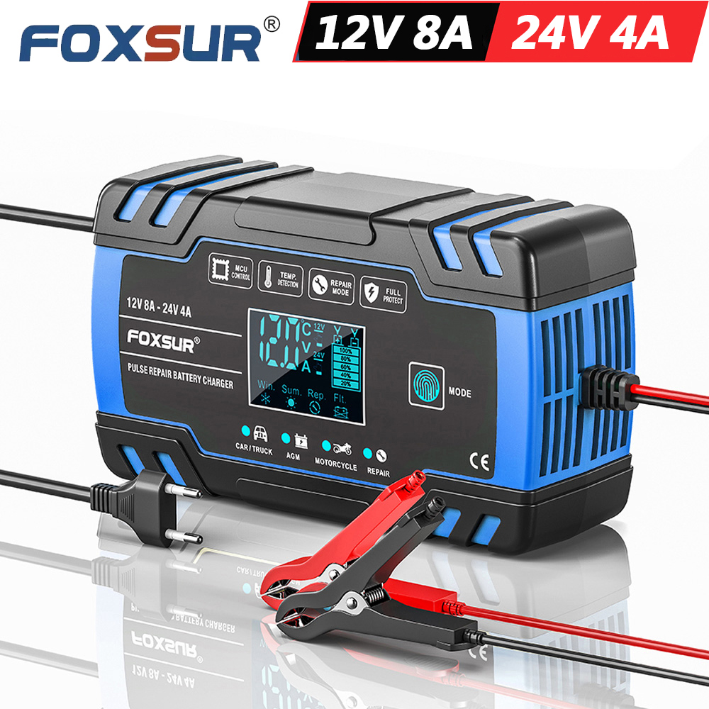 شاحن بطاريات FOXSUR FBC122408D - مراجعة Agm Deep Cycle Battery وسعره